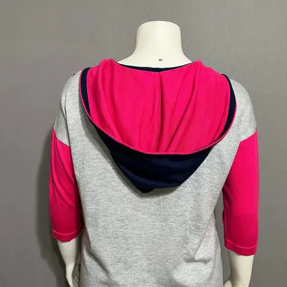 SOLD❌❌❌ Angel Gray Paint Splatter With Pink Sleeve Zip Up Cardigan Sz-Medium - Picture 7 of 9